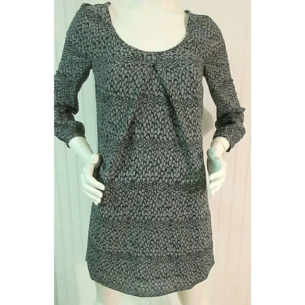 JACK BRAND SCALE PRINT DRESS GRAYISH COLOR SIZE XS